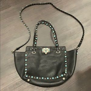 Valentino Small Rolling Rockstud Tote Bag